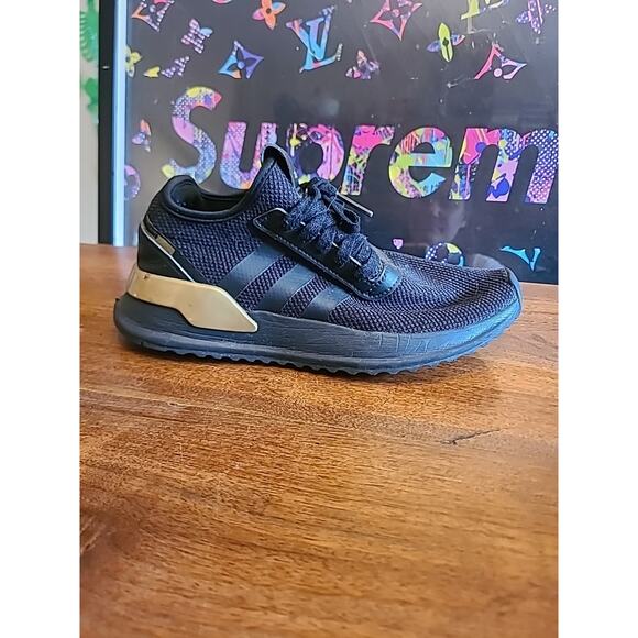 Adidas Originals U_Path X C Black & Gold Running Sneakers - Size 5.5Y - FW7690 - Picture 8 of 11